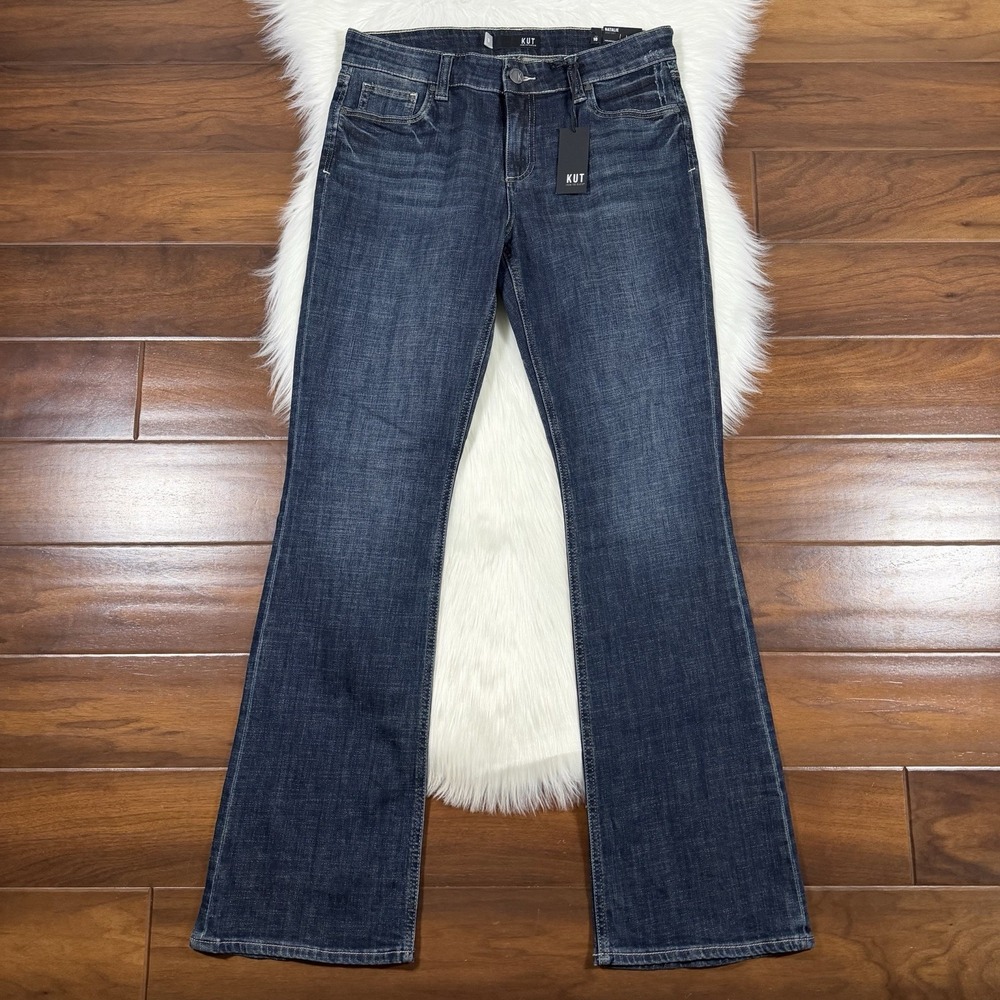 Kut from Kloth Women's Size 10 Dark Wash Natalie High Rise Bootcut Denim Jeans